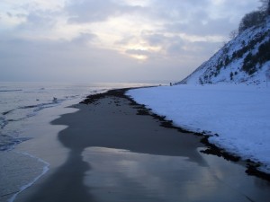 Beim Selliner Hauptstrand am 9. Dezember